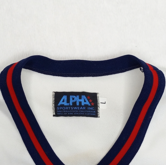 Alpha sportswear California Angels pullover v-neck baseball jersey men's size L - Picture 2 of 9